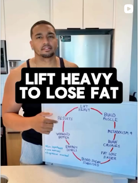 Jackeil explaining why lifting heavy helps fat loss