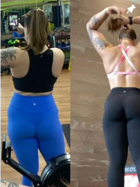 Kat's before and after back photos